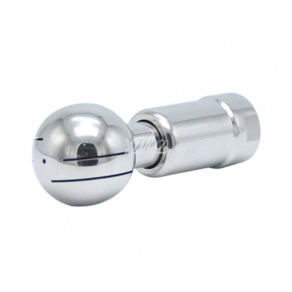 YOULI Food Grade Sanitary 360 Degree CIP Nozzle Tank Cleaning Stainless Steel Female Threaded Rotary Cleaning Spray Ball