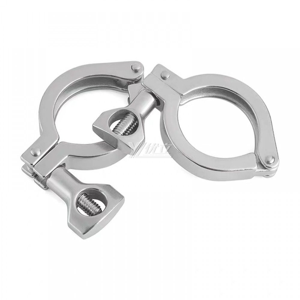 YOULI Hygienic Food Grade Sanitary Stainless Steel 304 SS316L DIN SMS 3A Tri-clamp Pipe Fitting Single Pin Clamp