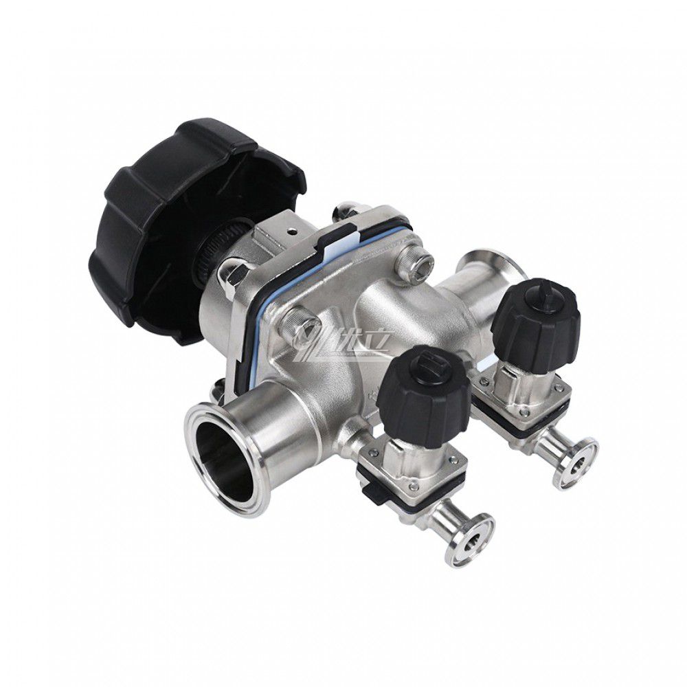YOULI Hygienic Food Grade Sanitary Stainless Steel 316L Biological with Double Sample Straight Tri Clamped Diaphragm Valve