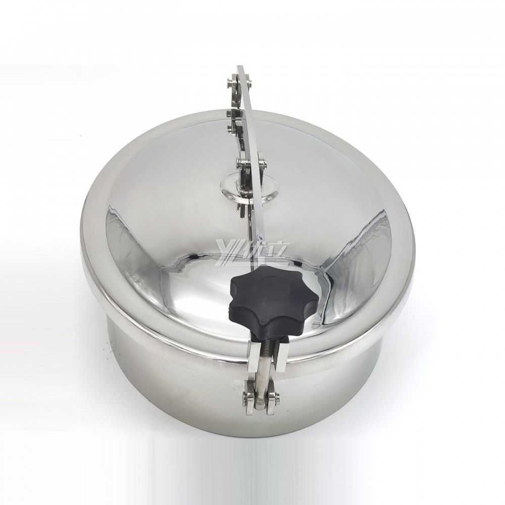 YOULI Hygienic Food Grade SS 304 316L Stainless Steel Cover with Plastic Handle No Pressure Tanks Elliptical Outward Manhole