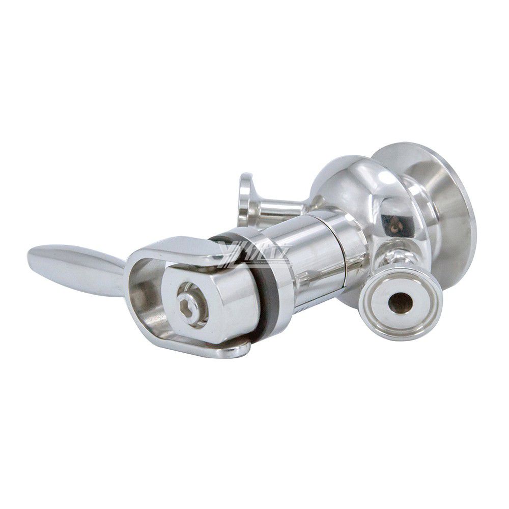 YOULI Hygienic Food Grade Sanitary Stainless Steel 304 316L Manual Plastic Handle Sterile Tri Clamped Sample Valve