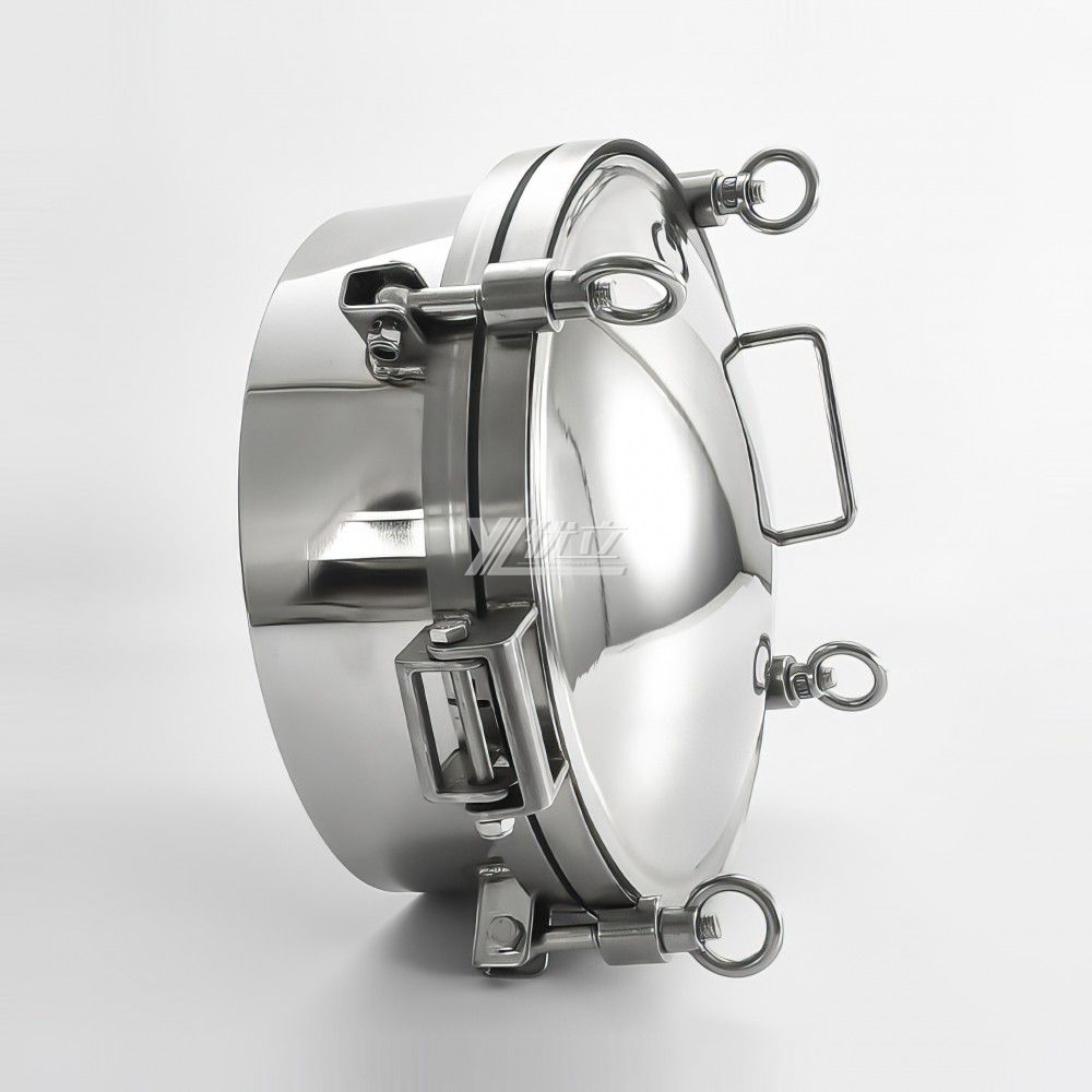 YOULI Hygienic Food Grade SS 304 316L Stainless Steel 0-6bar Cover Pressure Tanks Sanitary Round Outward Manhole Manway