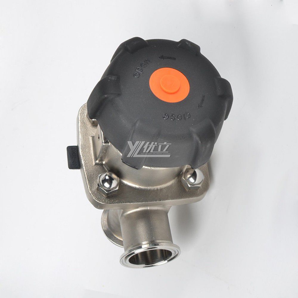 YOULI Hygienic Food Grade Sanitary Stainless Steel 316L Biological,Straight L Type 3 Way Tri Clamped Diaphragm Valve