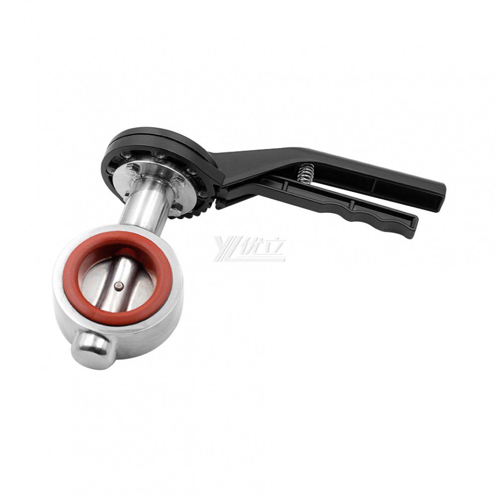 YOULI Hygienic Food Grade Stainless Steel 3A/SMS/DIN 304 316 Silicon Duckbill Handle Sanitary Manual Wafer Butterfly Valve