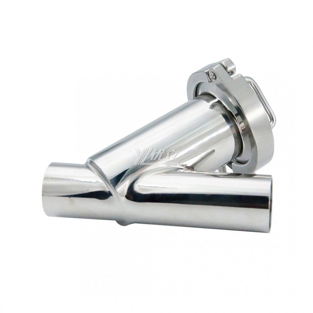 YOULI Hygienic Food Grade SS 304 316L Stainless Steel Milk  Beer  Honey Sanitary Y Type Butt-welded Strainer  Filter