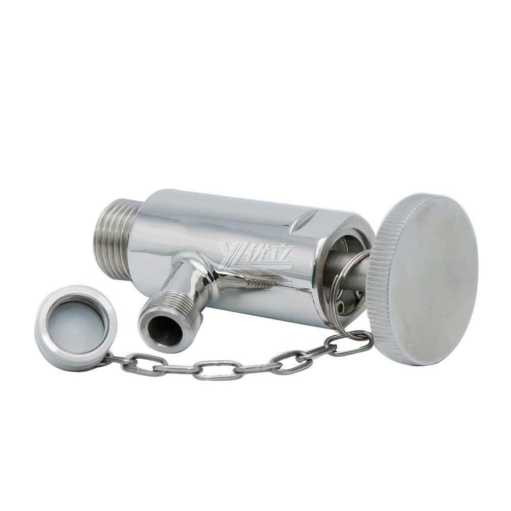 YOULI Manufacture Hygienic Food Grade Sanitary With chain Stainless Steel 304 316L Manual Male Threaded Sample Valve