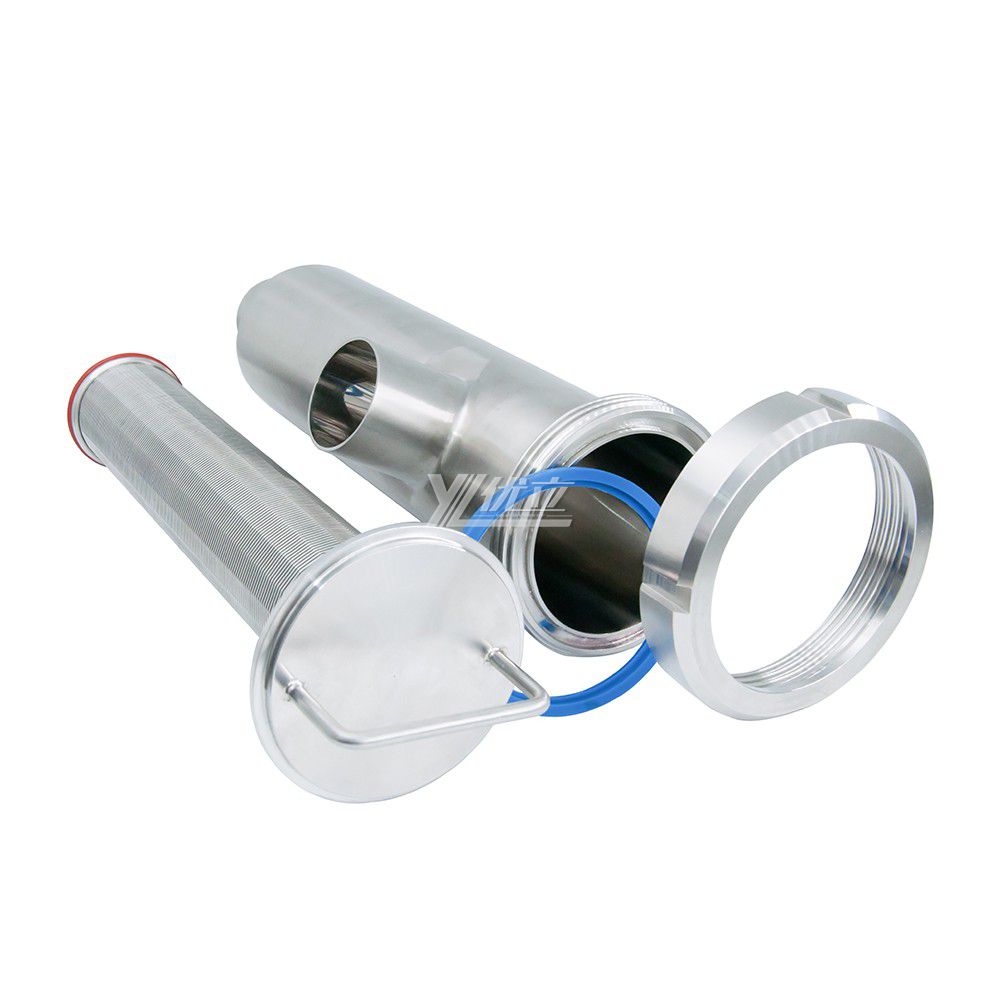 YOULI Hygienic Food Grade SS 304 316L Stainless Steel Milk Beer  Honey Sanitary Angle Type Butt Welded Strainer  Filter