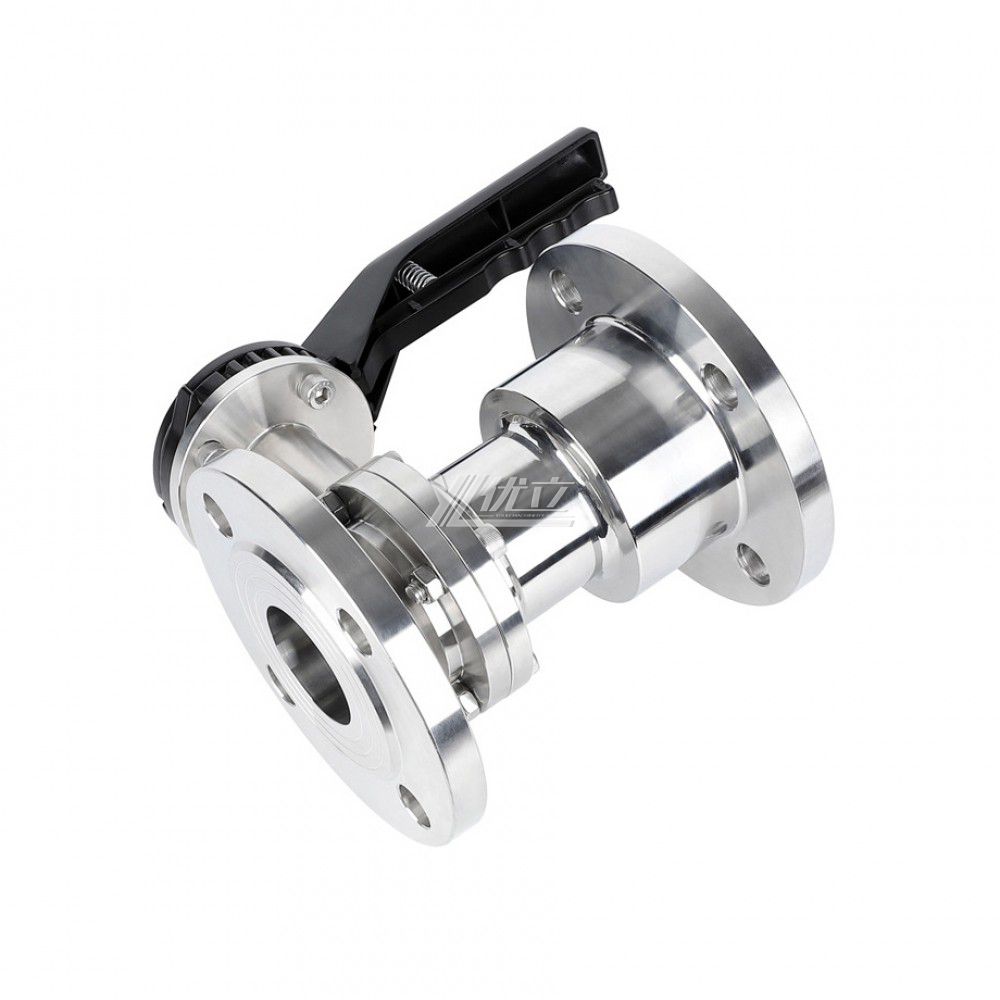 YOULI Hygienic Food Grade Stainless Steel 304 316L Silicon Sanitary Manual One Piece Flnaged Check Butterfly Valve
