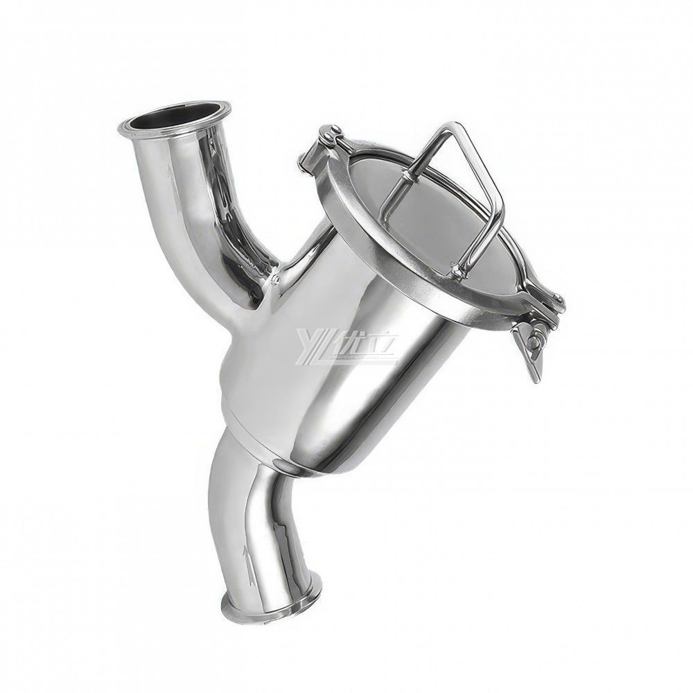 YOULI Top-Quality Hygienic Food Grade SS 304 316L Stainless Steel Sanitary 90 Bend Type No Retention Clamped Filter