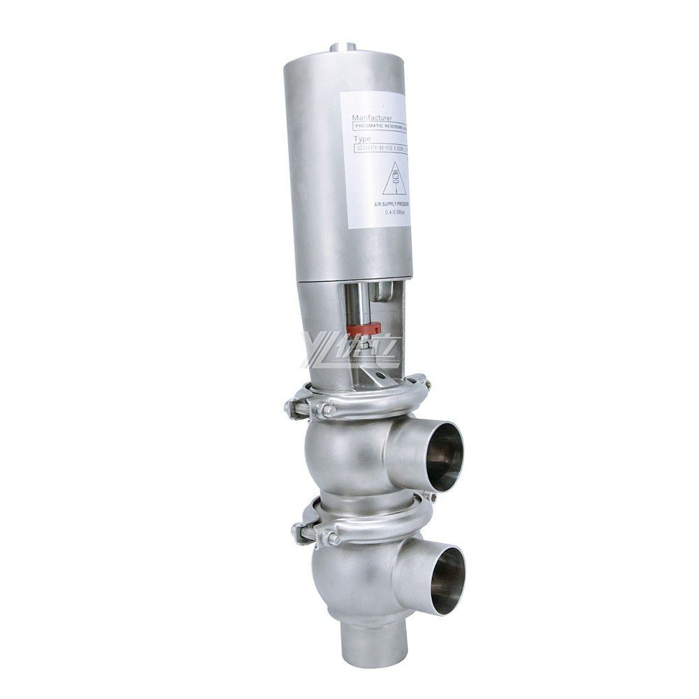 SS304 SS316L Stainless Steel Sanitary Welding Pneumatic Diversion Valve