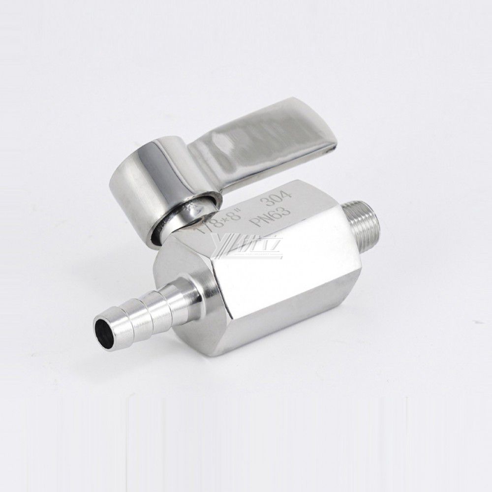 YOULI 1/8" 1/4" NPT BSP 1000WOG PN63 304 316 all Stainless Steel Handle Manual Hose Connector Pagoda Male Thread Mini Ball Valve