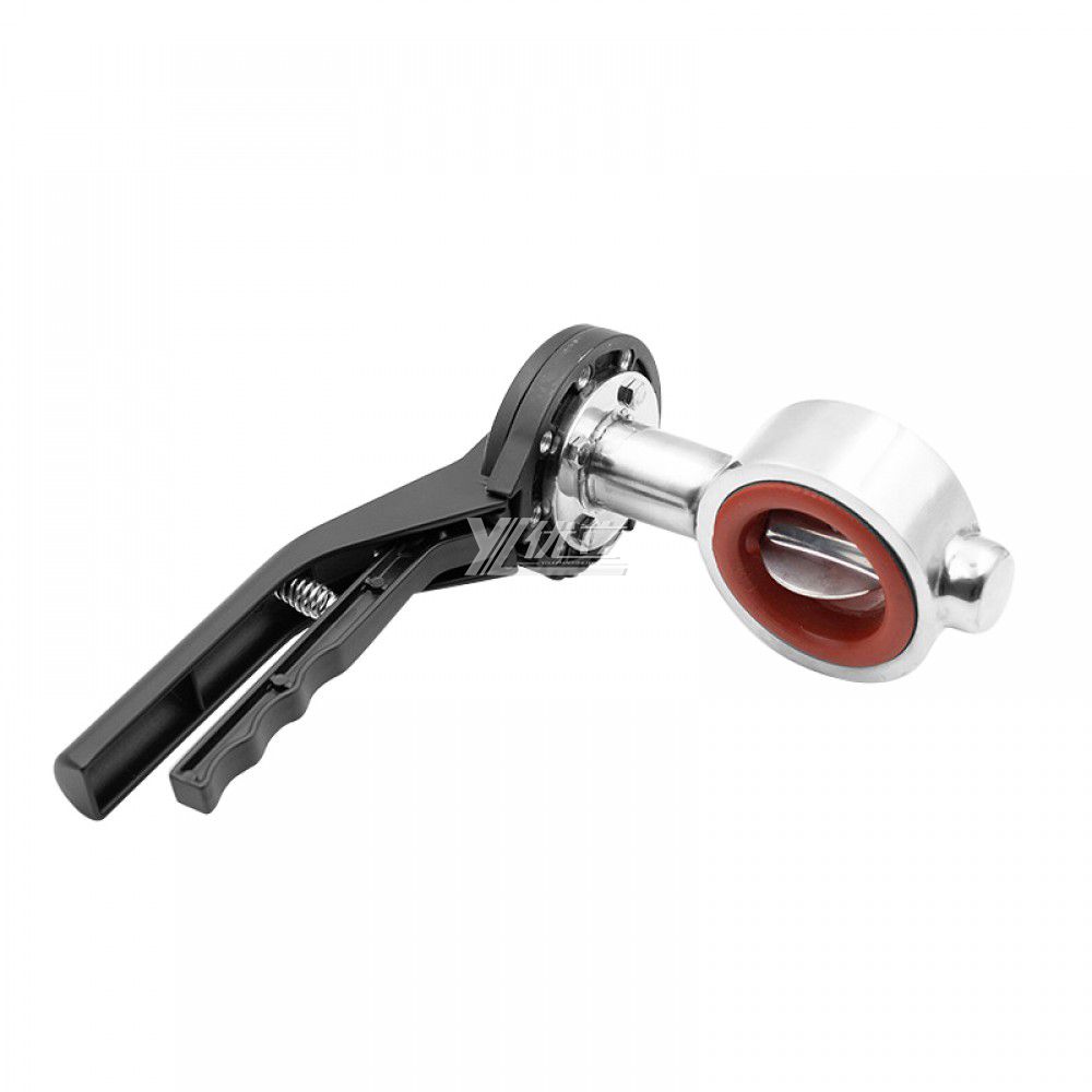 YOULI Hygienic Food Grade Stainless Steel 3A/SMS/DIN 304 316 Silicon Duckbill Handle Sanitary Manual Wafer Butterfly Valve