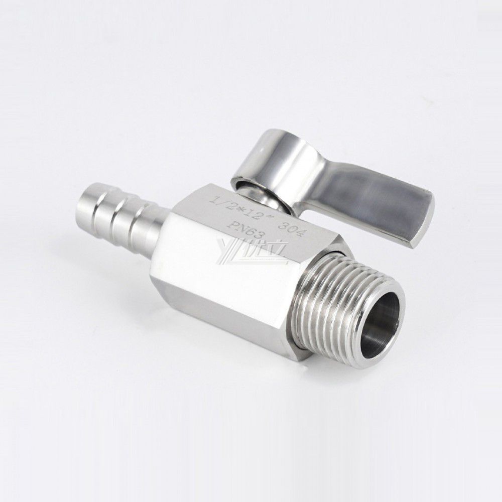 YOULI 1/8" 1/4" NPT BSP 1000WOG PN63 304 316 all Stainless Steel Handle Manual Hose Connector Pagoda Male Thread Mini Ball Valve