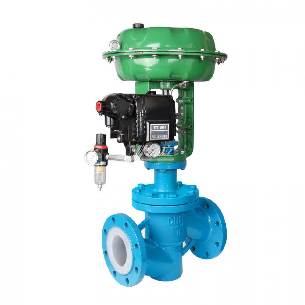 YOULI ANSI 150LB 304 316 Stainless Steel 1.6mpa WCB  F46 PFA F4 Pneumatic Regulating Flow Membrane Fluorine Lined Control Valve