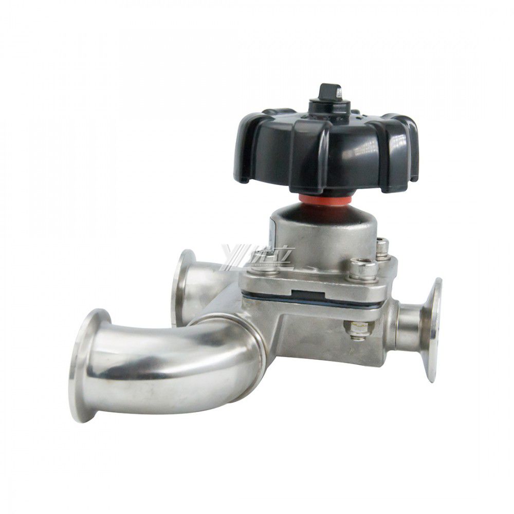 YOULI Biological Hygienic Food Grade Sanitary Stainless Steel 316L Medicine Manual U Type Tri Clamped Diaphragm Valve