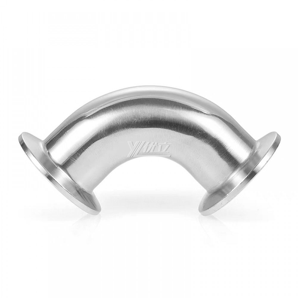 YOULI Hygienic Food Grade Sanitary Stainless Steel 304 SS316L 3A SMS DIN ISO Pipe Fitting 90 Degrees Clamped Elbow