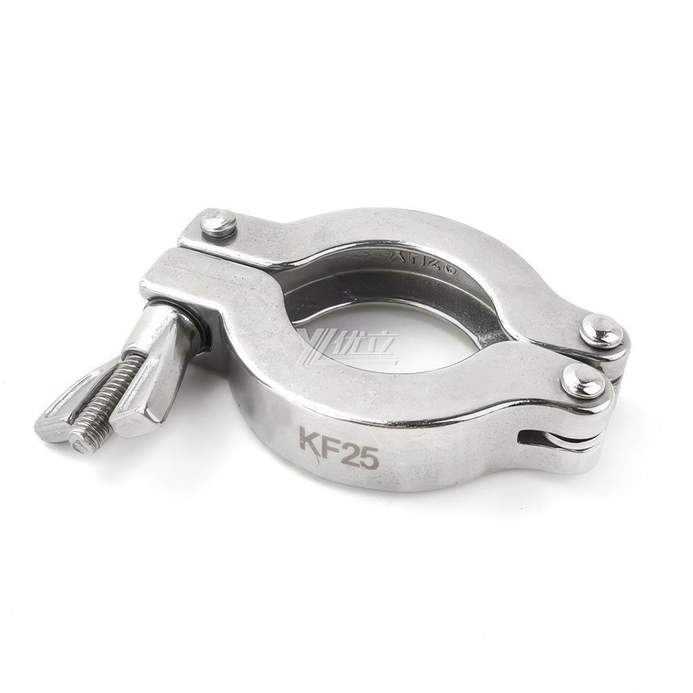 YOULI Hygienic Food Grade Sanitary Stainless Steel 304 SS316L KF25 KF40 KF50 Tri-clamp Pipe Fitting Double Pin Vacuum Clamp
