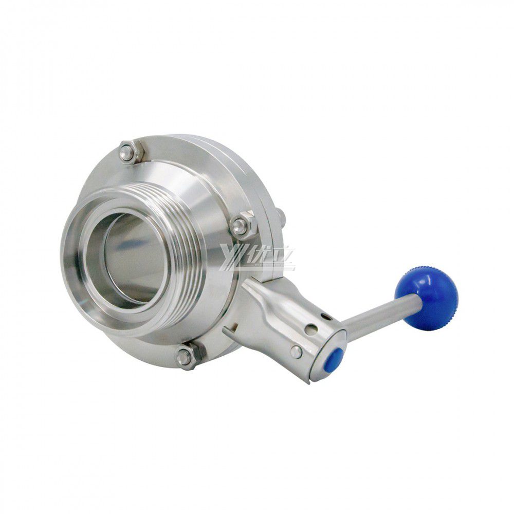 YOULI Hygienic Food Grade Sanitary 304 316  Stainless Steel Male Butterfly Male Thread Ball Valve