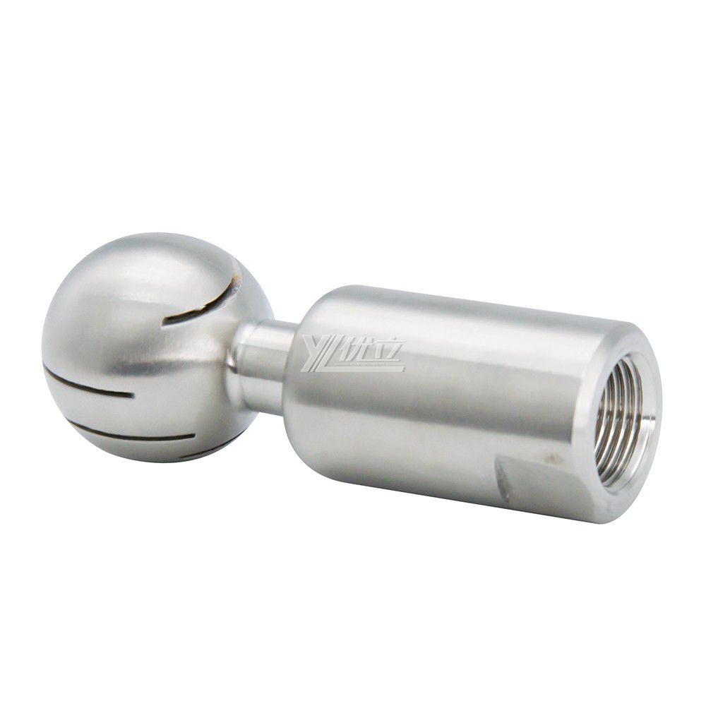 Food Grade Sanitary 360 Degree CIP Nozzle Tank Cleaning Stainless Steel Self-Rotating Thread Rotary Spray Ball