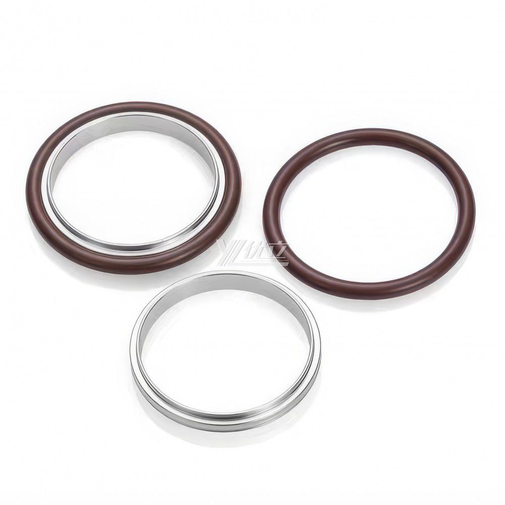 YOULI Hygienic Food Grade High Temperature KF25 KF40 304 Bracket Sanitary FKM VITON Sealing Ring Rubber Tri Clamp Vacuum Gasket