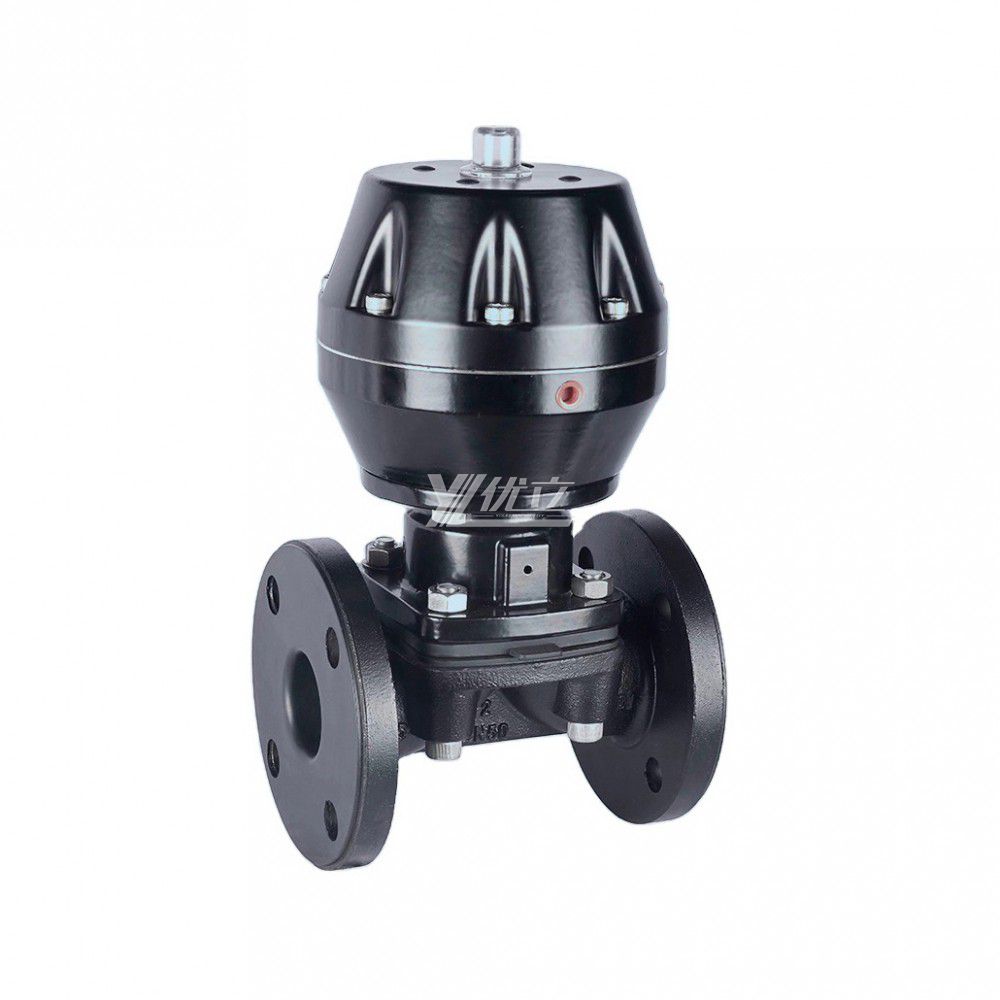 YOULI ANSI 150LB EG641J Stainless Steel 304 316 1.6mpa WCB Rubber Lined Pneumatic Flange Diaphragm Valve