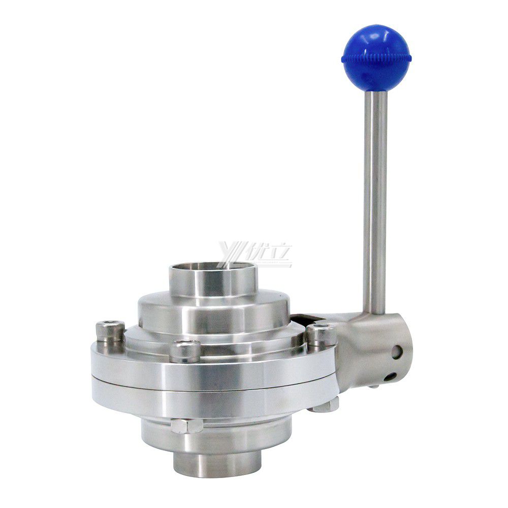 SS304 SS316L Stainless Steel Sanitary Butterfly Type Welded Ball Valve