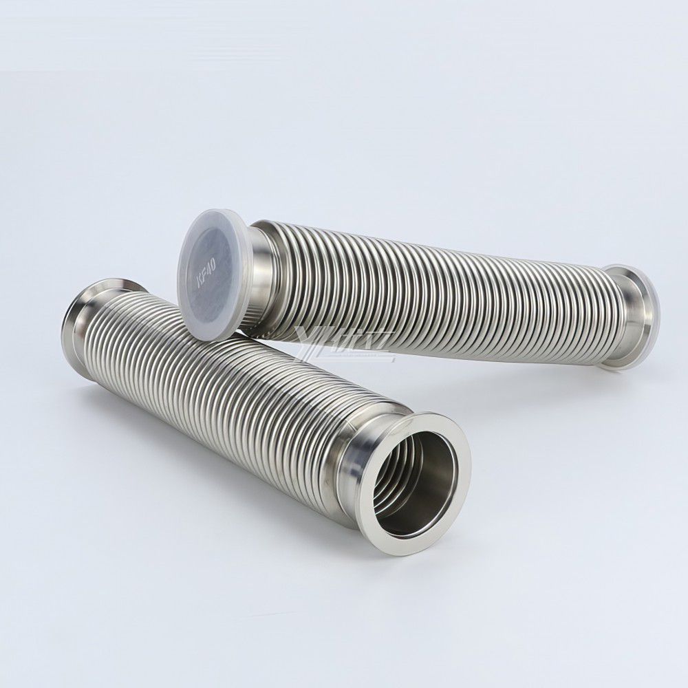 YOULI Food Grade Sanitary Stainless Steel 304 SS316L KF16 KF25 KF40 100-4000mm KF Pipe Fitting Vacuum Sylphon Bellows Fittings