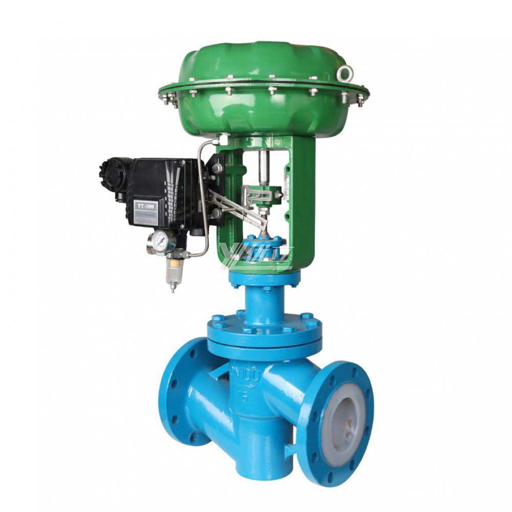 YOULI ANSI 150LB 304 316 Stainless Steel 1.6mpa WCB  F46 PFA F4 Pneumatic Regulating Flow Membrane Fluorine Lined Control Valve