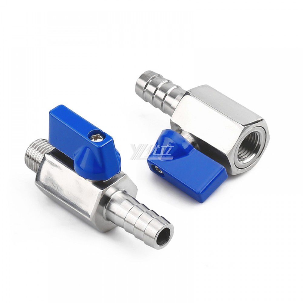YOULI 1/8" 1/4" NPT BSP 1000WOG PN63 304 316 Stainless Steel Manual Hose Connector Pagoda Female Threaded Mini Ball Valve