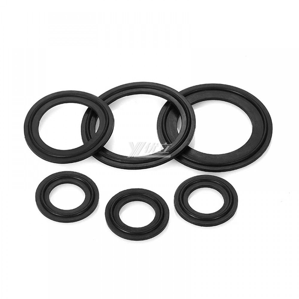 YOULI Hygienic Food Grade Customized Black Pipe Sanitary EPDM Sealing Ring Non Standard Rubber Tri Clamp Gasket