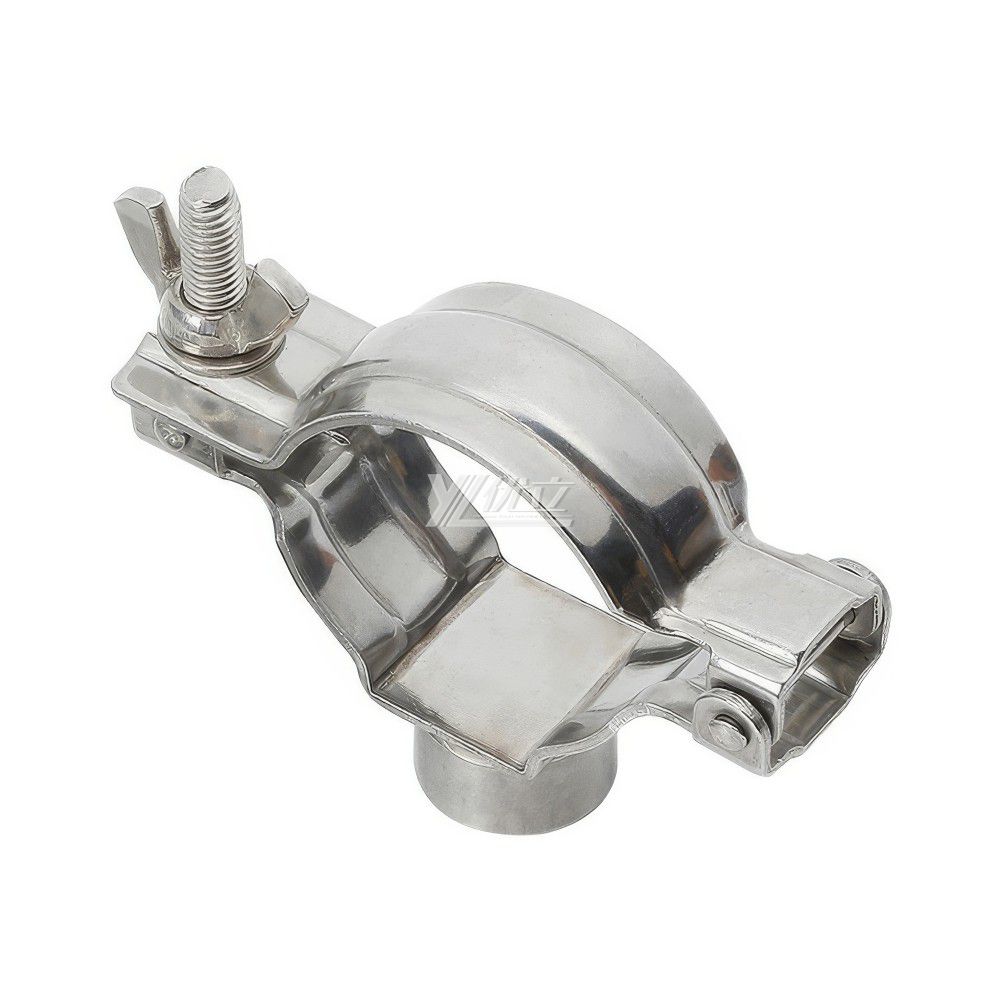 YOULI Sanitary Pipe Fittings Ube Hex Pipe Holder Stainless Steel 304 With Short Handle Bar Female Thread Round Pipe Holder