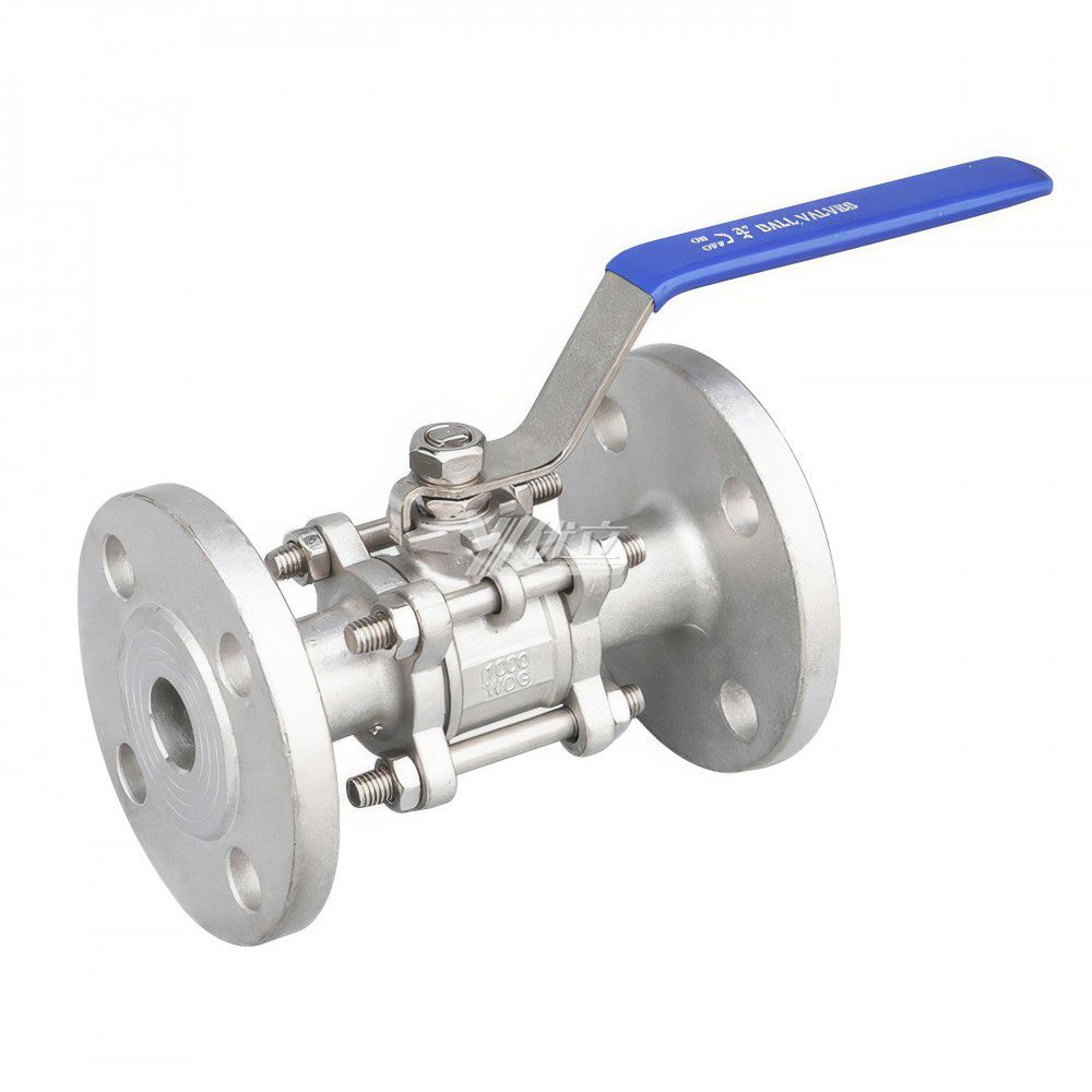YOULI 3 inch Flange stainless steel ANSI 150LB 300LB 304 316 JIS 10K-20K 1.6mp WCB manual three piece Flanged Ball Valve