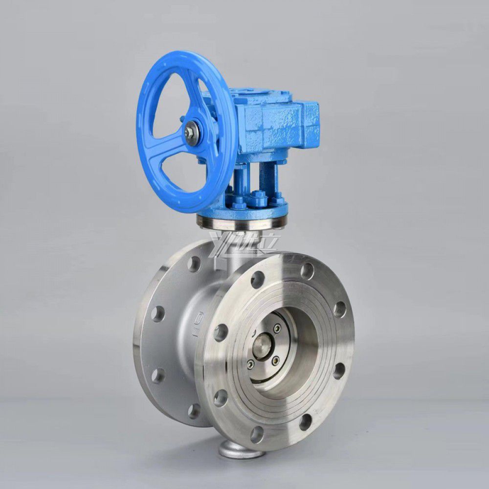YOULI ANSI 150LB 304 316 Stainless Steel Pn16 WCB Metal Seal High Temperature Manual Three Eccentric Flanged Butterfly Valve