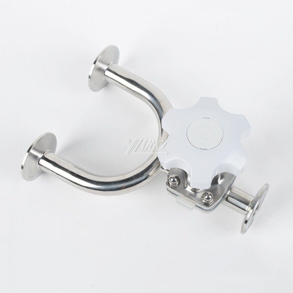 YOULI Medicine Hygienic Food Grade Sanitary Stainless Steel 304 316L Silicone Membrane Manual U Type Tri Clamped Diaphragm Valve