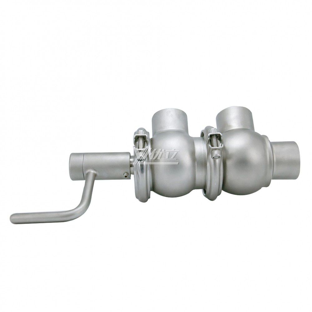 YOULI Hygienic Food Grade Sanitary Stainless Steel 304 316L Stop Manual LL Type Butt Welded Cut-off Reversing Divert Valve