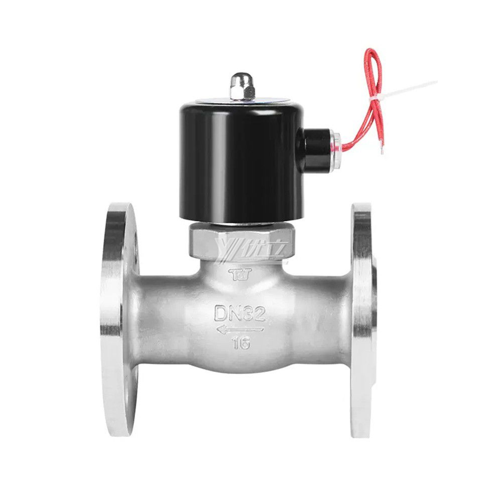 YOULI ZQDF Stainless Steel 304 316 Steam High Temperature AC220V DC24V Normal Close Gas Straight Flanged Solenoid Valve