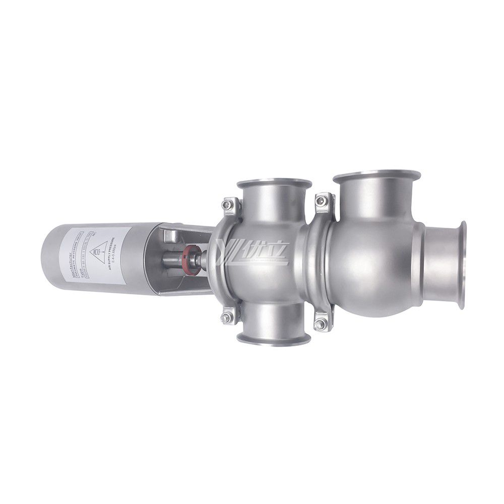 Stainless Steel Food Grade Pneumatic Flow Diverting Valve