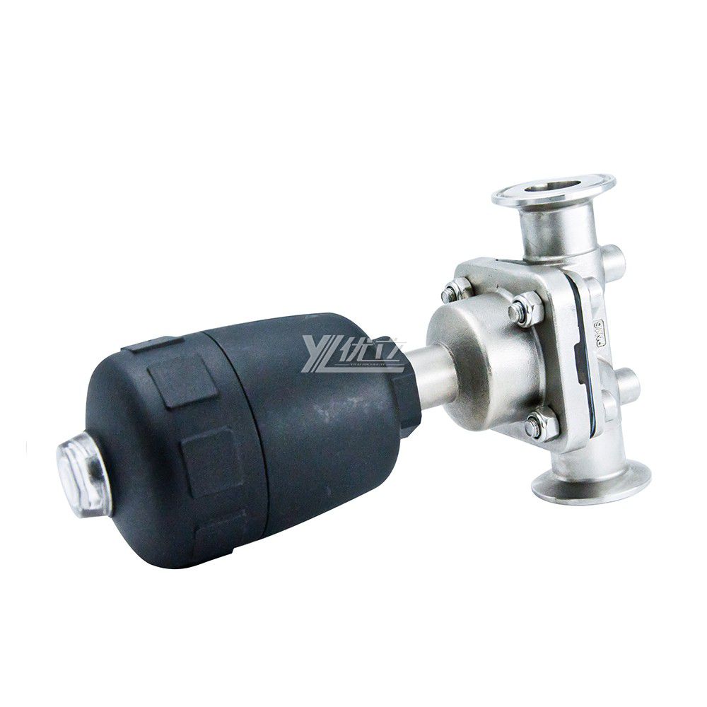 Stainless Steel 316L Tri Clamp Plastic Pneumatic Head Diaphragm Valve