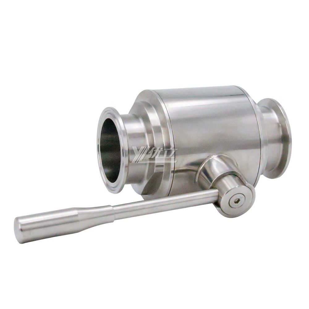 Stainless Steel Sanitary Tc Tri Clamp Straight Ball Valve