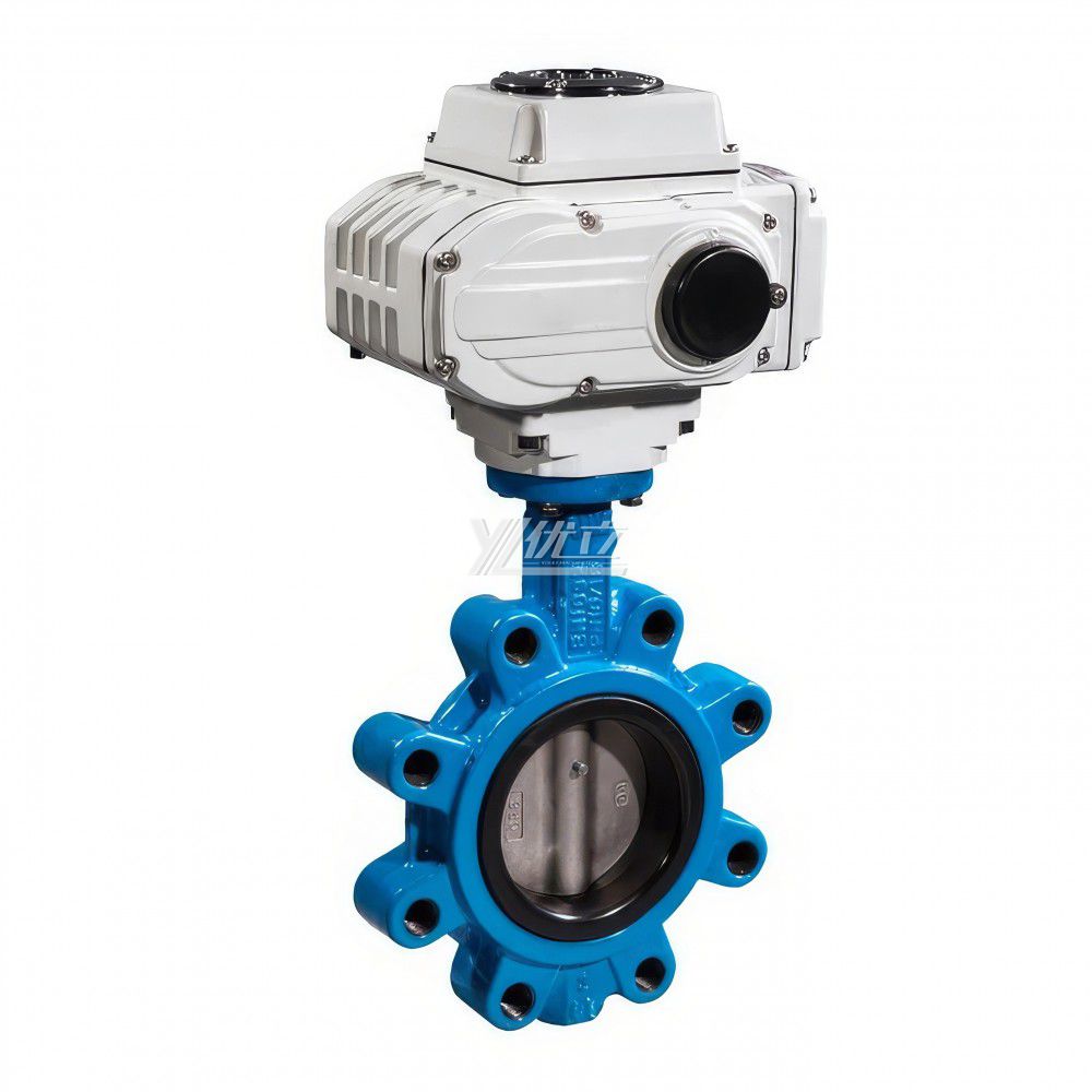 YOULI ANSI 150LB Stainless Steel 304 316 Cast Iron JIS 10K Pn16 Handwheel Motorized AC220V  Electric Lug Wafer Butterfly Valve