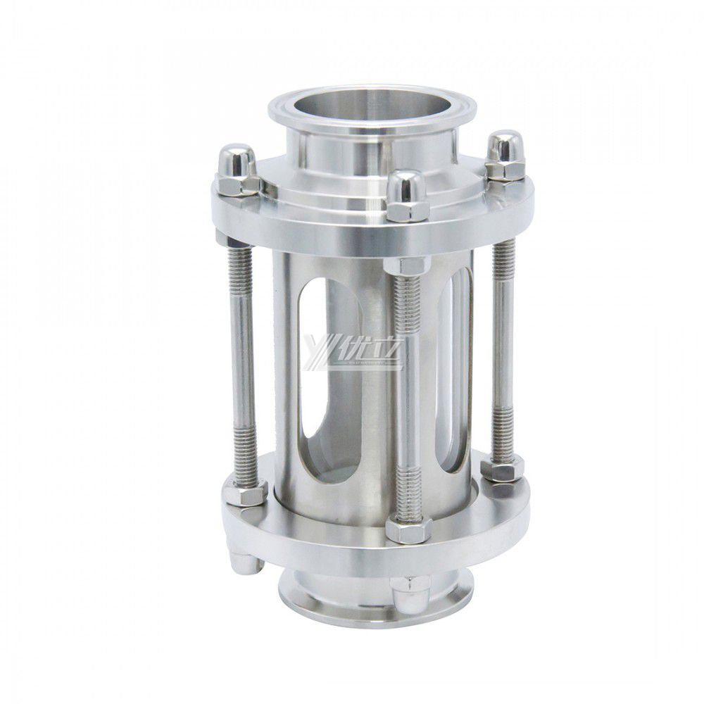YOULI Best-in-Class Hygienic Food Grade Sanitary Stainless Steel 304 316L Protective Flow Straight Tri Clamped Sight Glass