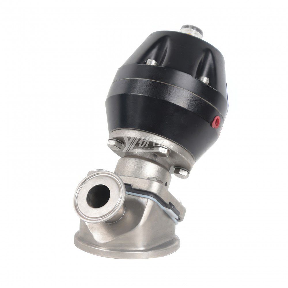 YOULI Hygienic Food Grade Sanitary Stainless Steel 316L Biological Medicine Plastics Pneumatic Diaphragm Bottom Valve