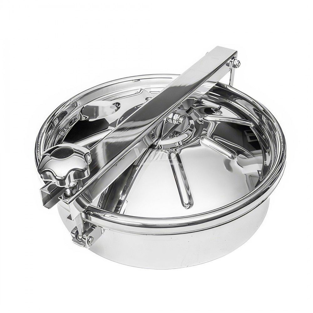 YOULI Hygienic Food Grade SS 304 316L Stainless Steel Circular Fermenter Cover No Pressure Tanks Sanitary With Ribbed Round Outward Manway Manhole