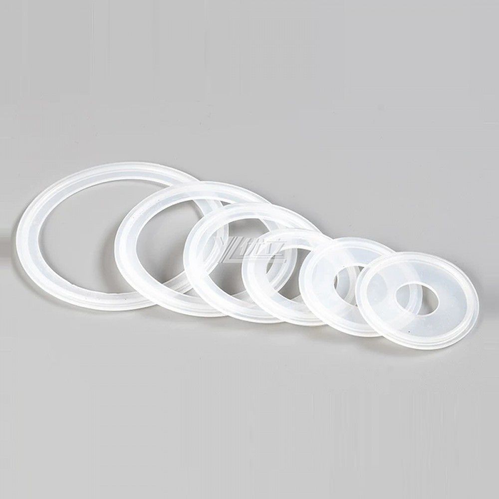 YOULI Hygienic Food Grade Customized White Pipe Sanitary Silicone Sealing Ring Non Standard Rubber Tri Clamp Gasket