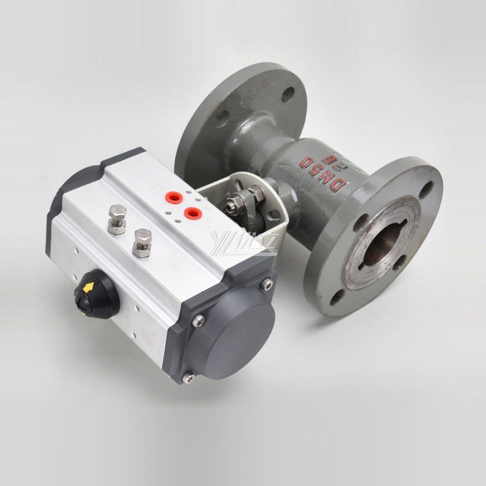 YOULI 300 Degrees Celsius Steam PN16 ANSI150LB Stainless Steel 304 316  WCB High Temperature Integrated Pneumatic Ball Valve