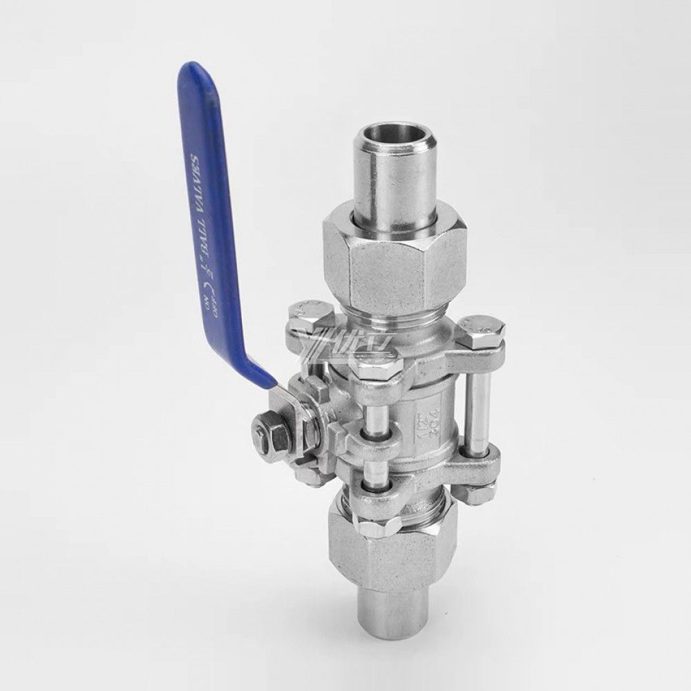 YOULI High temperature Water gas oil stainless steel 1000WOG PN16 304 316 lever manual 3PC butt Welded Union Ball Valve