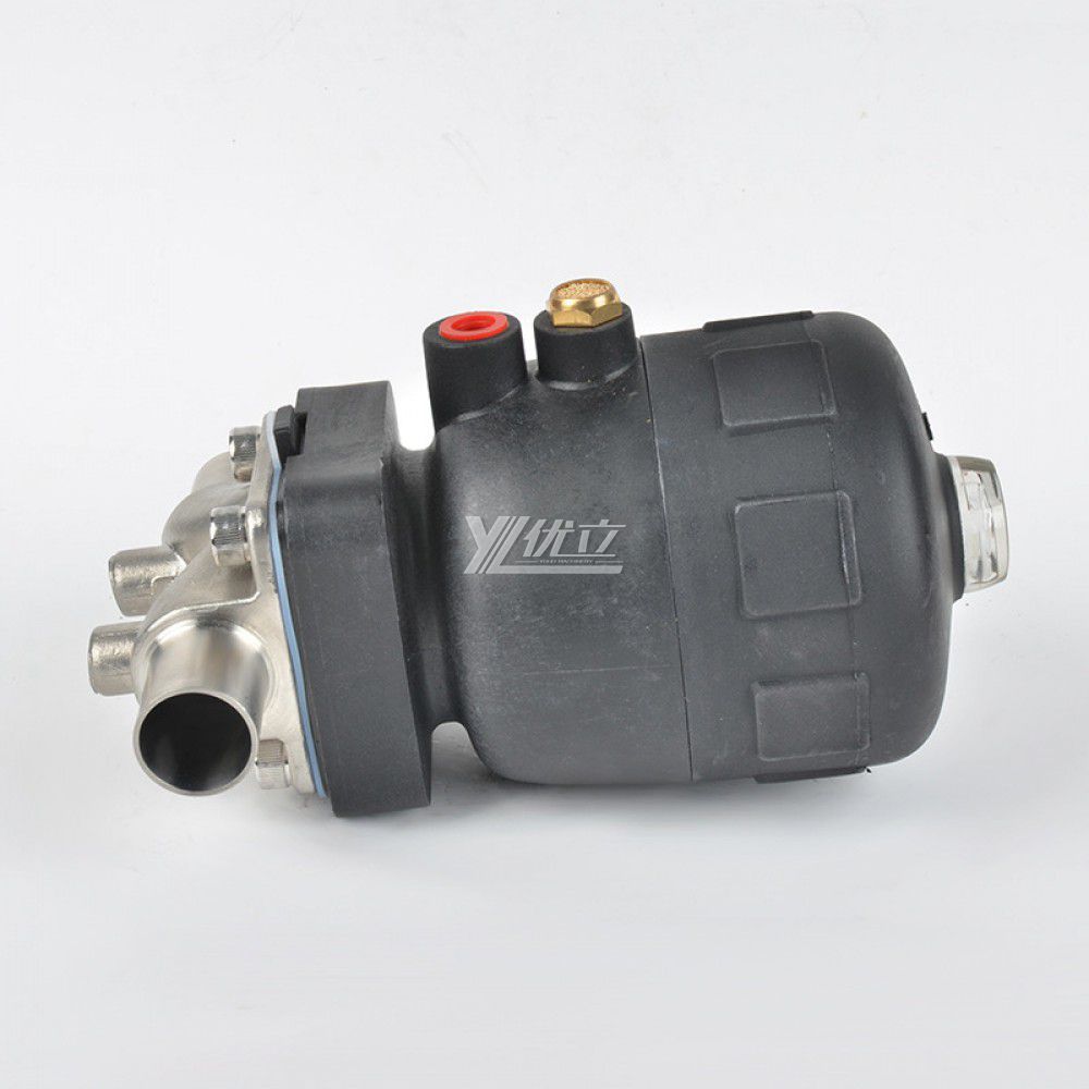 YOULI Premium Hygienic Food Grade Sanitary Stainless Steel 316L Biological Pneumatic Straight Butt Welded Diaphragm Valve