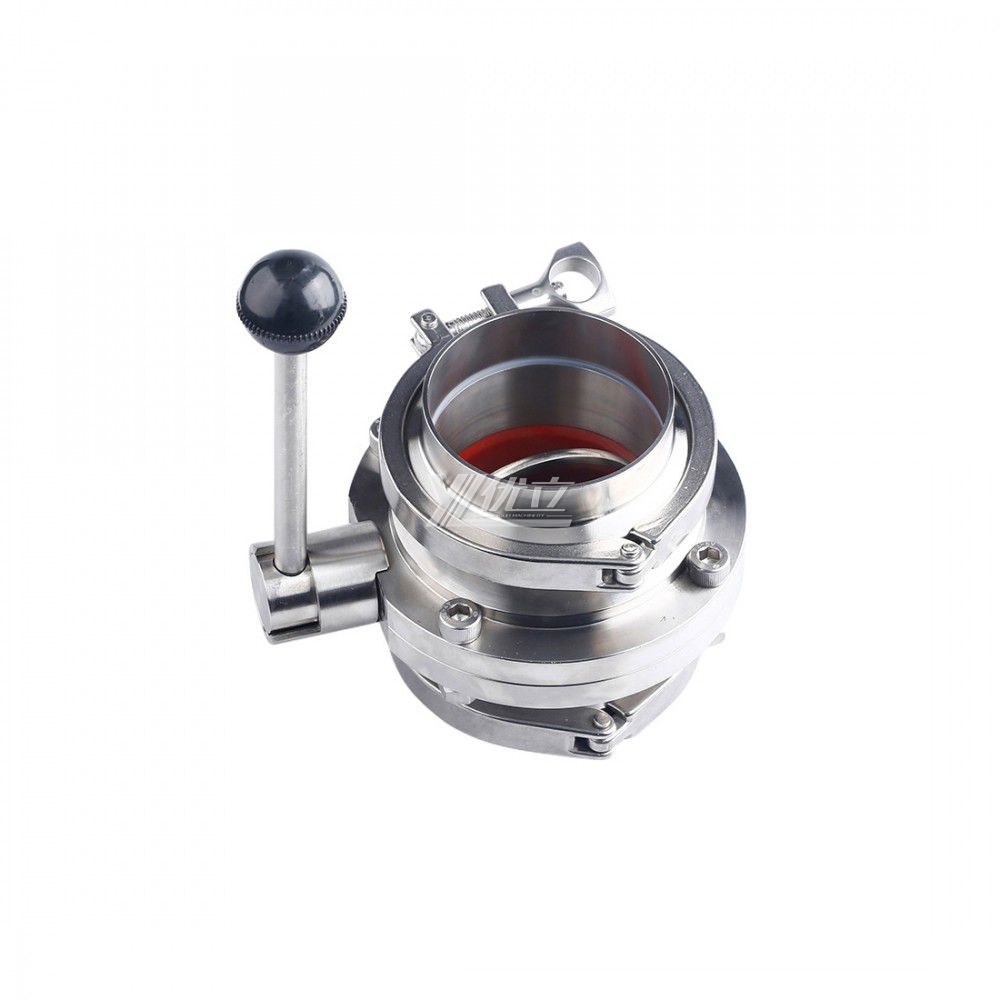 YOULI Hygienic Food Grade Stainless Steel 3A/SMS/DIN 304 316L Silicon Complete Set Sanitary Manual Tri Clover Butterfly Valve