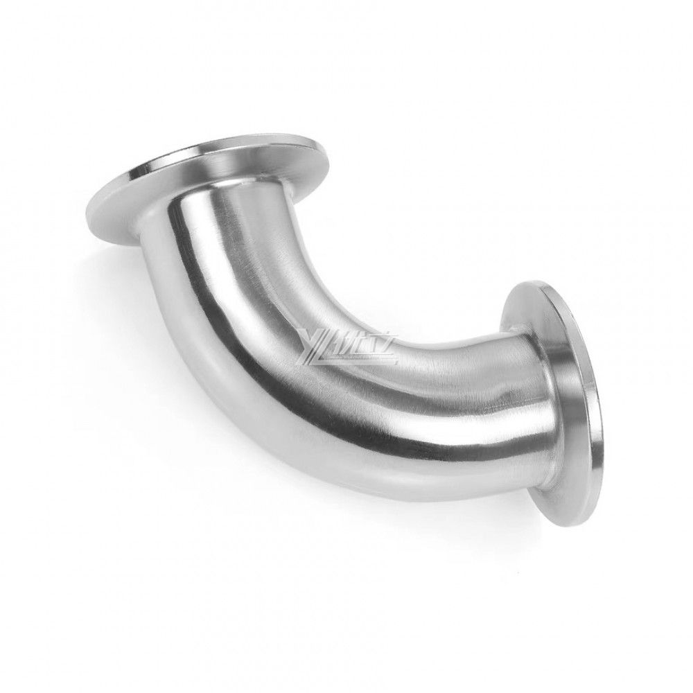 YOULI Hygienic Food Grade Sanitary Stainless Steel 304 SS316L 3A SMS DIN ISO Pipe Fitting 90 Degrees Clamped Elbow