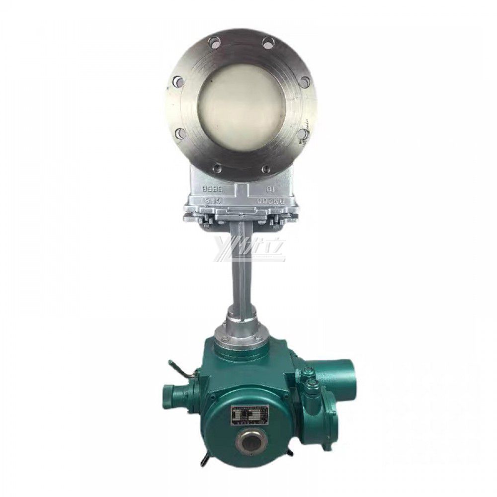 YOULI ANSI 150LB Stainless Steel 304 316 JIS 10K 1.6mpa WCB Motorized AC380V 4-20ma Electric Flange Knife Gate Valve